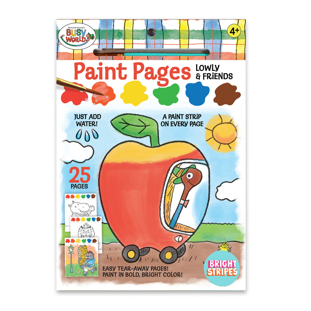 Paint Pages - Busy Town – A fun painting book with city scenes and characters on a white background