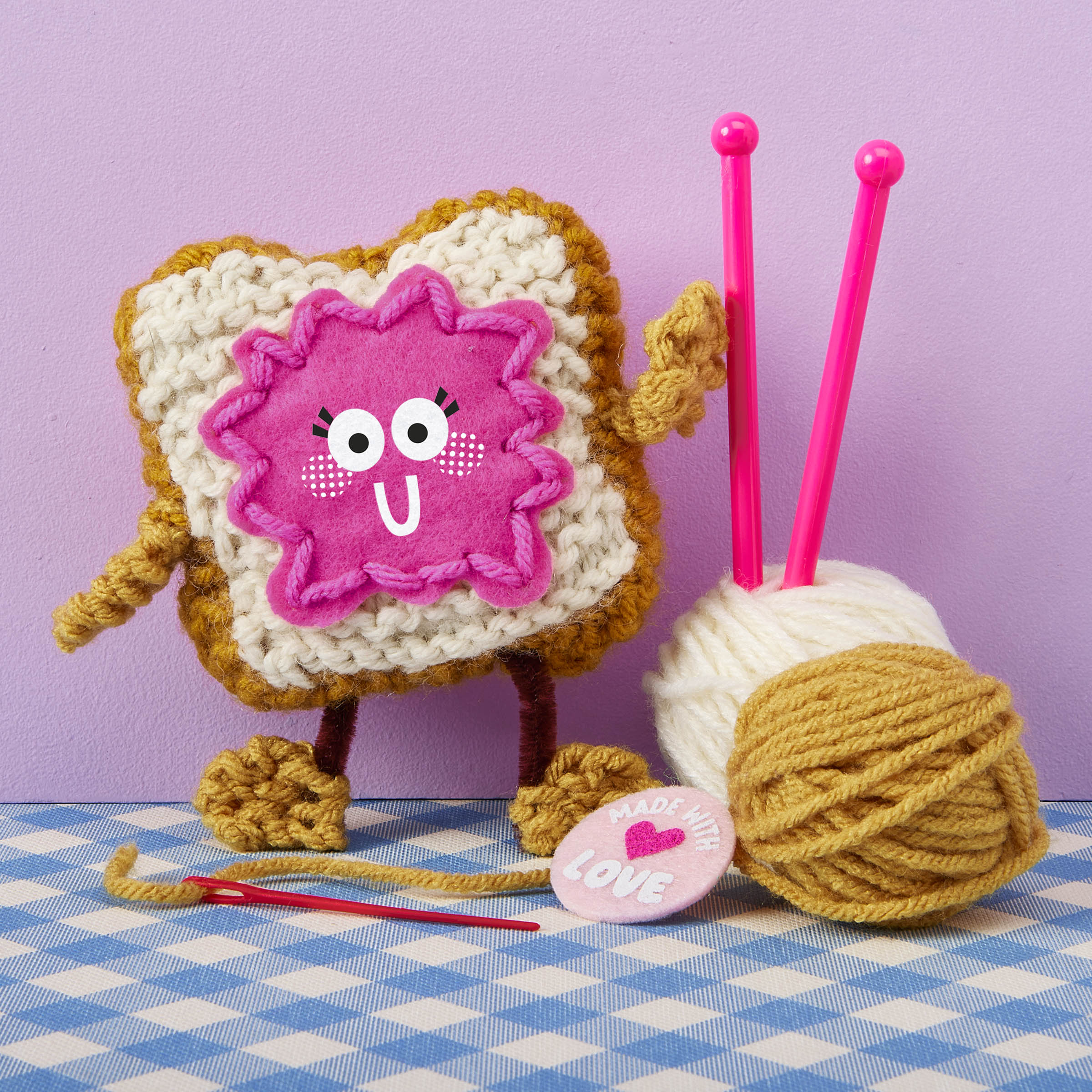 Snack Knit Kit - Toast-n-Jammie – brightstripes