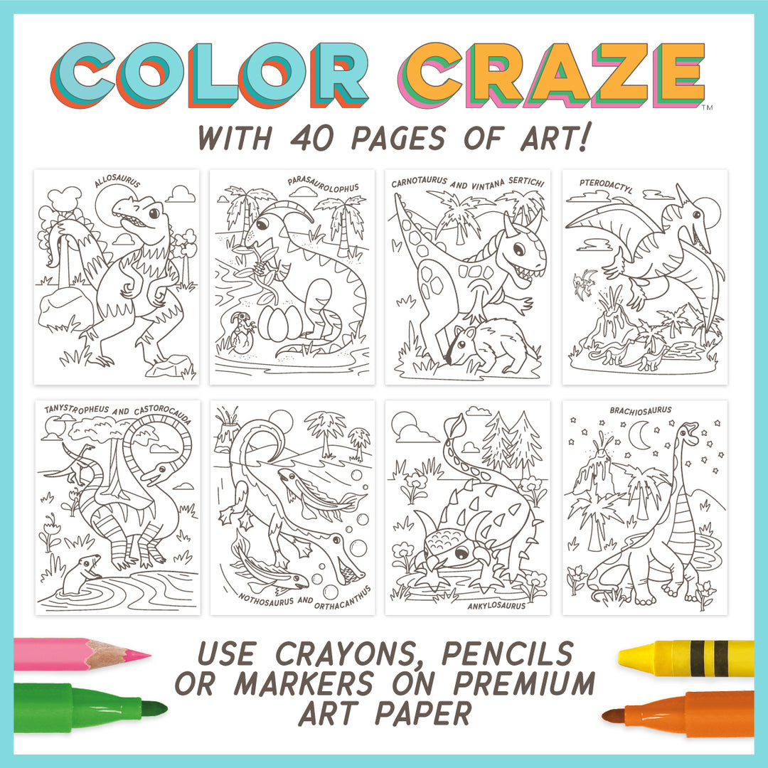 Color Craze - Dino – Prehistoric dinosaur coloring fun for kids.