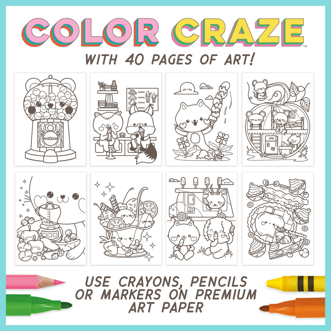 Color Craze - Cuties – Cute character-themed coloring pages.