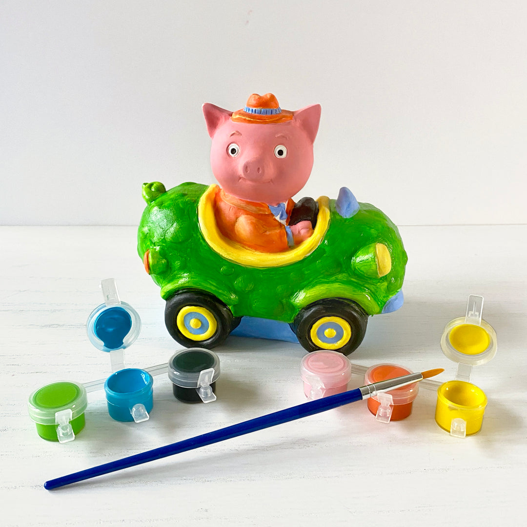 Richard Scarry's Busy World® Paint A Racer - Mr. Frumble – Paint Mr. Frumble’s racer with vibrant colors. The car here is painted and without the box.