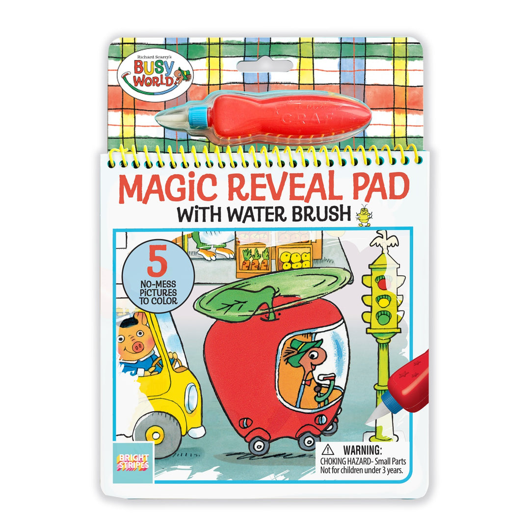 Richard Scarry's Busy World® Magic Reveal Pad – Reveal hidden pictures with water-based coloring.