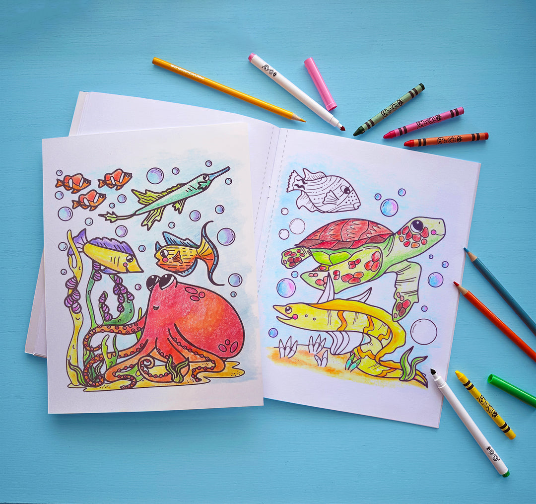 Color Craze - Ocean Pals – Ocean animals coloring set for little artists.