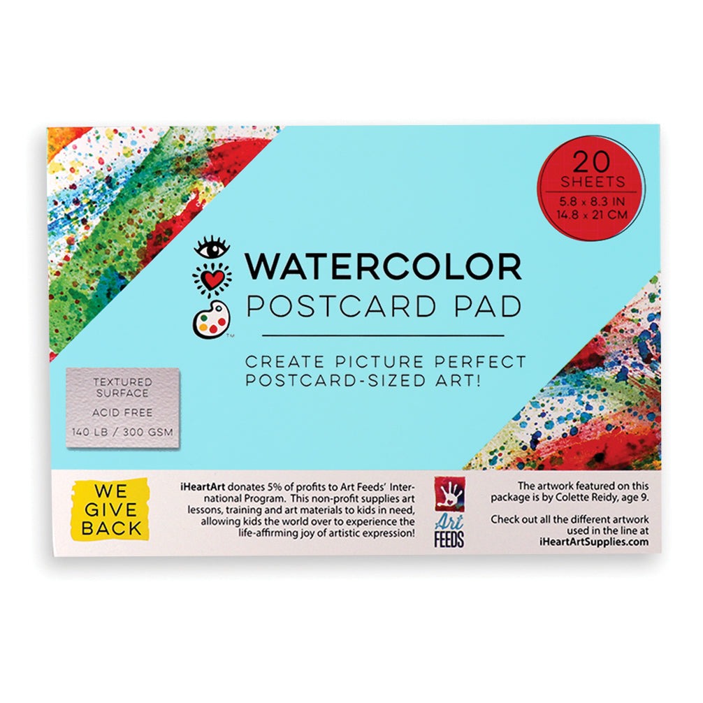 iHeartArt Watercolor Postcard Pad – Create custom watercolor postcards to send or display.