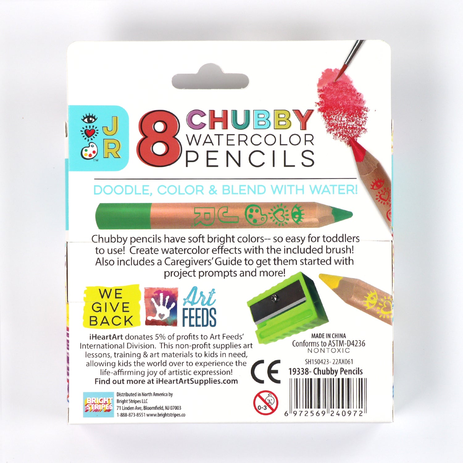 iHeartArt JR 8 Chubby Watercolor Pencils – brightstripes