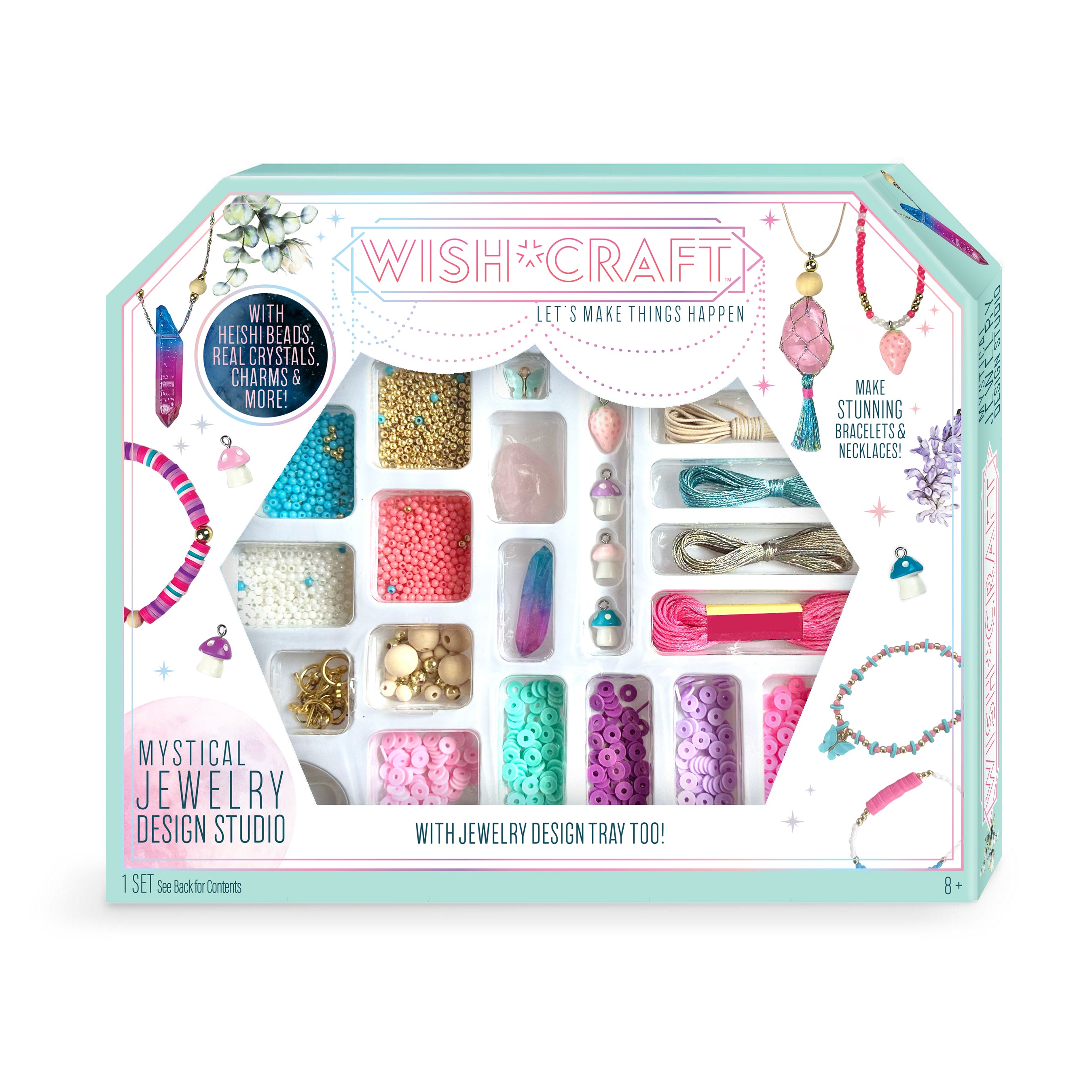 DIY Mushroom Beads and Charms Jewelry Making Finding Kit 