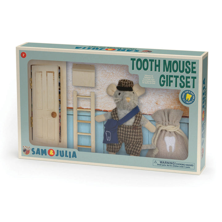 Plush TOOTH MOUSE Gift Set with mouse door