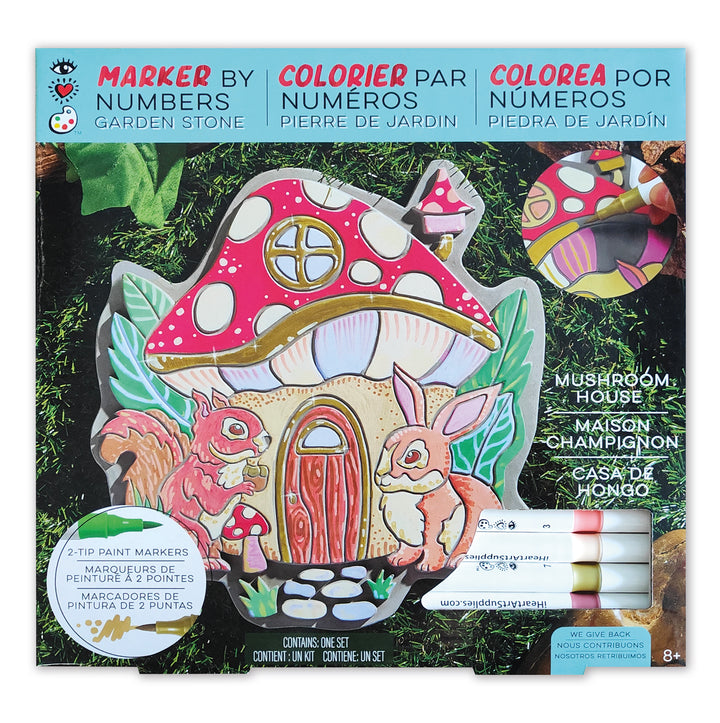 Marker by Number Garden Stone - Mushroom