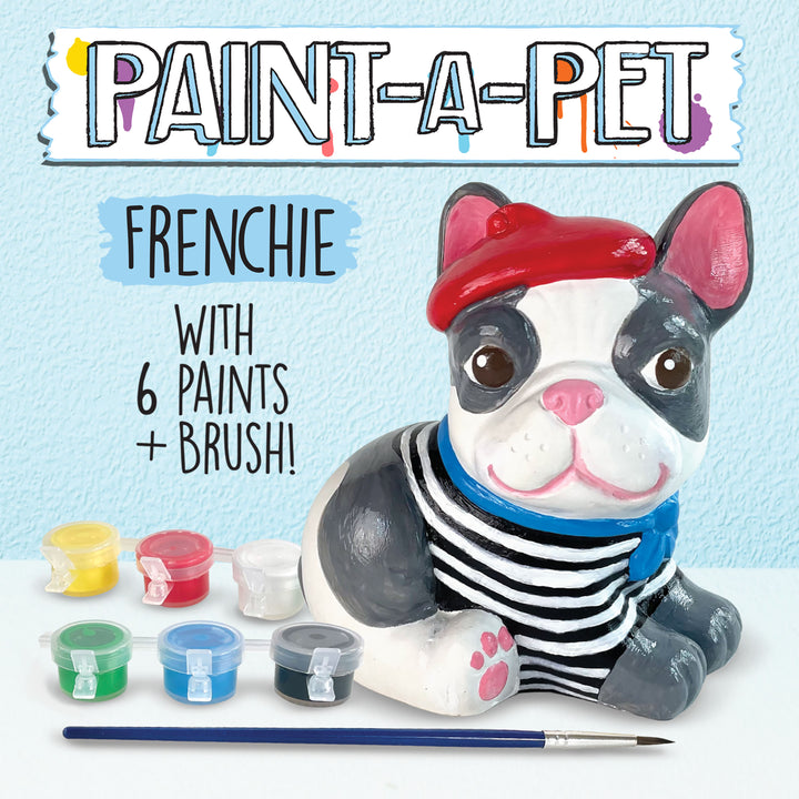 Paint A Pet - Frenchie – A DIY painting kit featuring a French bulldog + 6 paints + brush