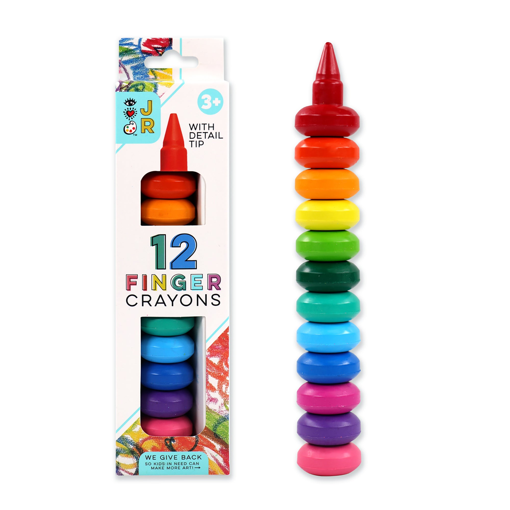 Children Crayon Pens 8 Colors 12 Colors Finger Crayon Washable for
