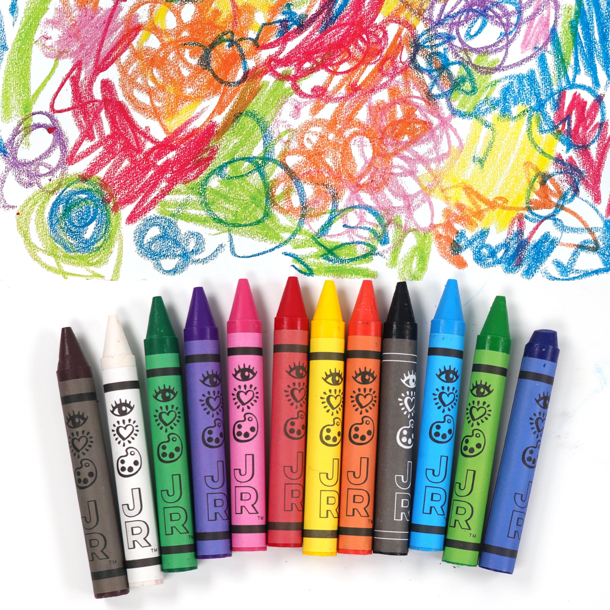 Basics Jumbo Crayons for Toddlers, 12 Count, Multicolor