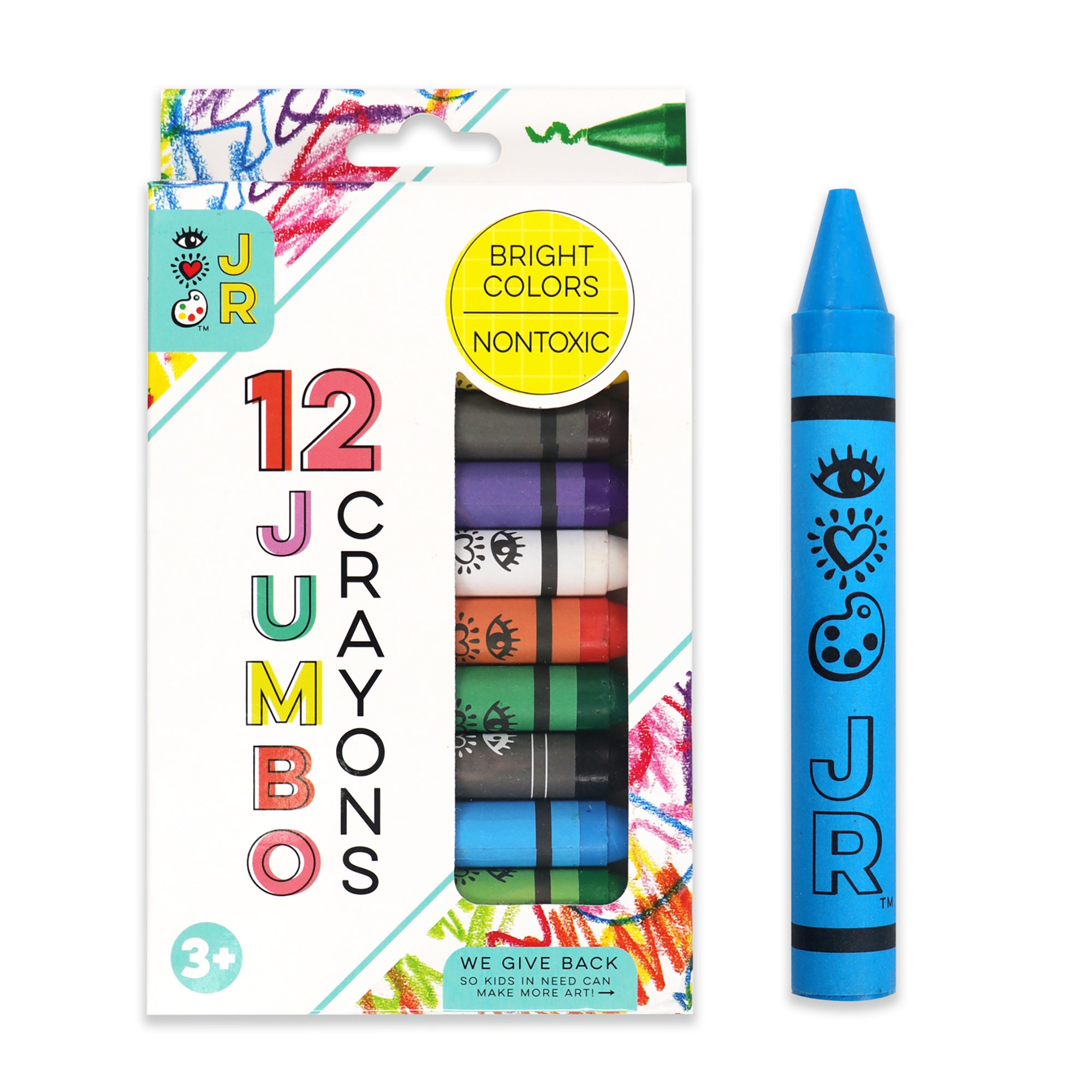 Bright Stripes House of Crayons with Coloring Book