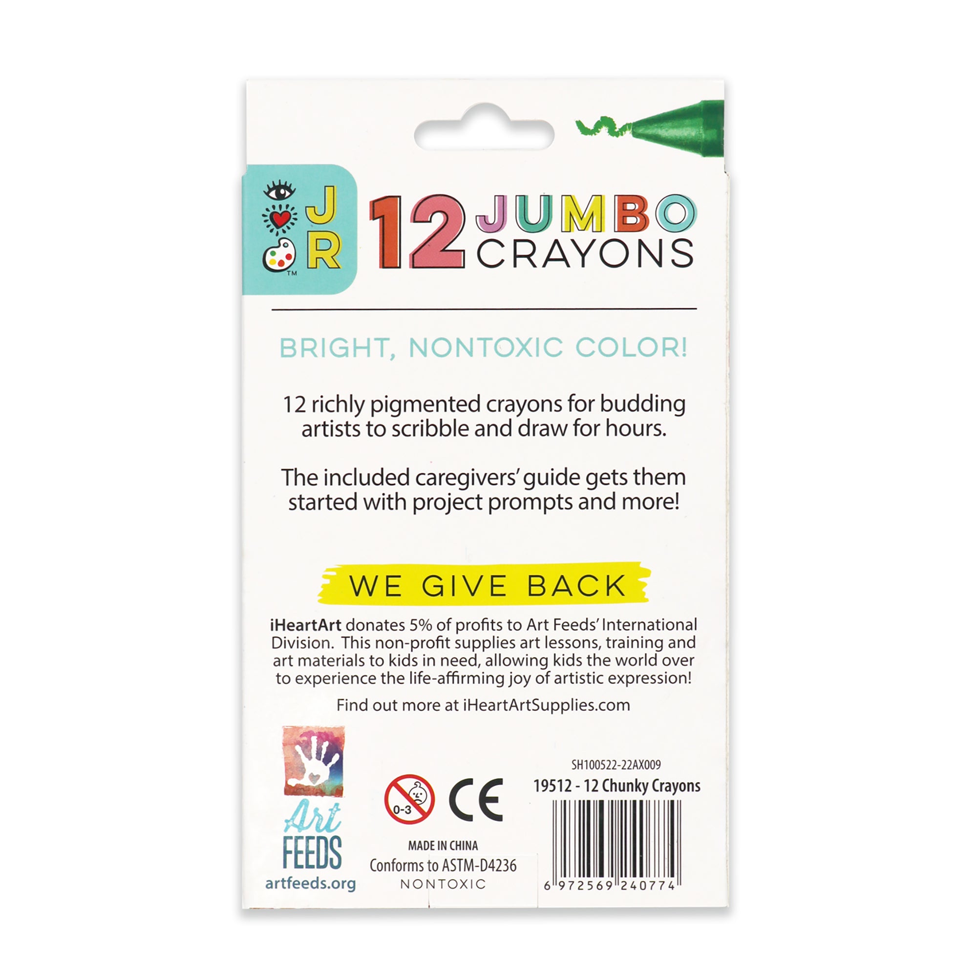 Crayola Jumbo Wax Crayons My First 8-Pack Easy Grip Chunky
