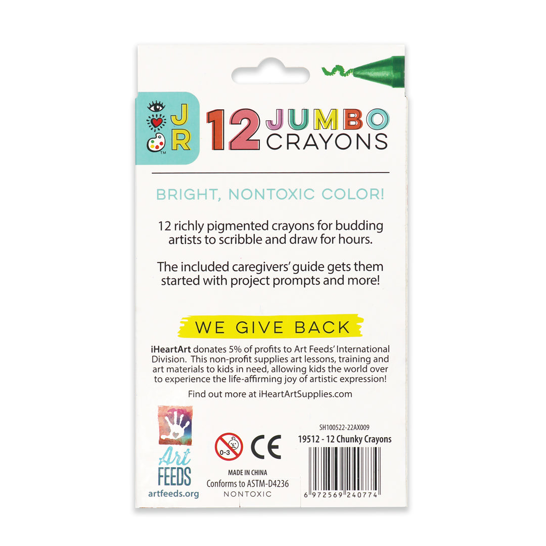 iHeartArt JR 12 Jumbo Crayons