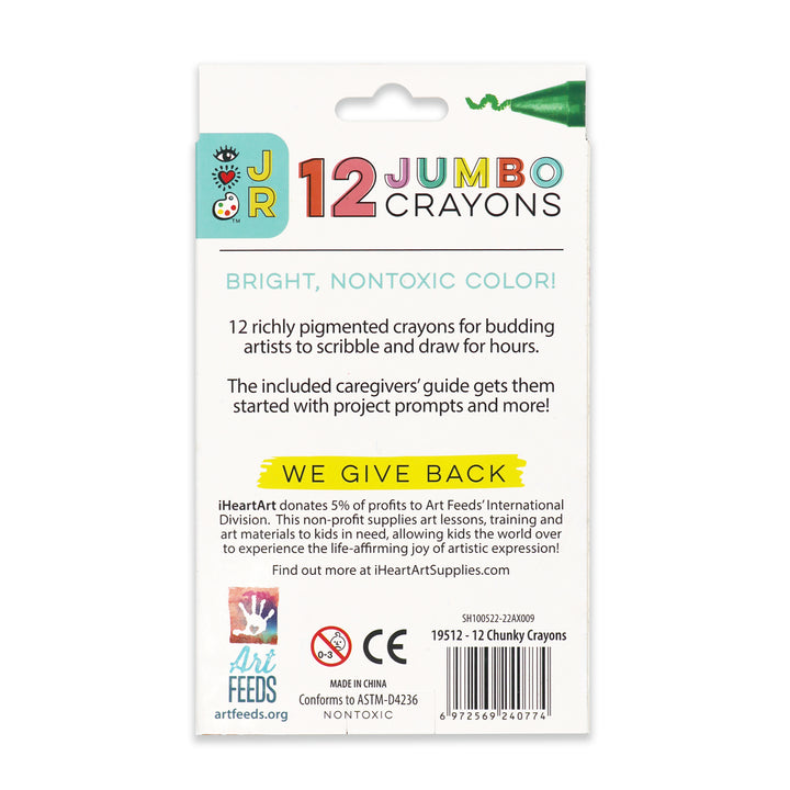 iHeartArt JR 12 Jumbo Crayons