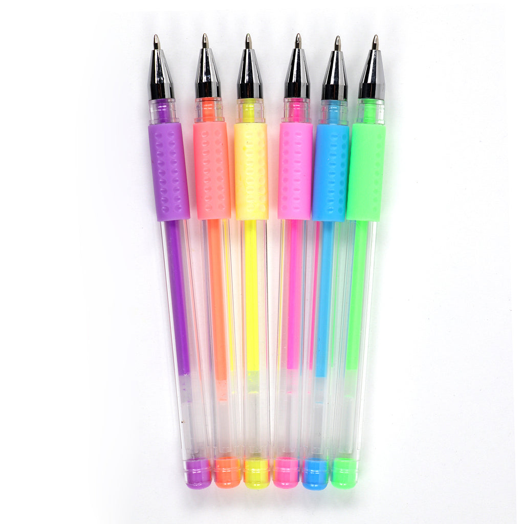 Bright Stripes 6pk Gel Pens- Pastel – Dungeness Kids