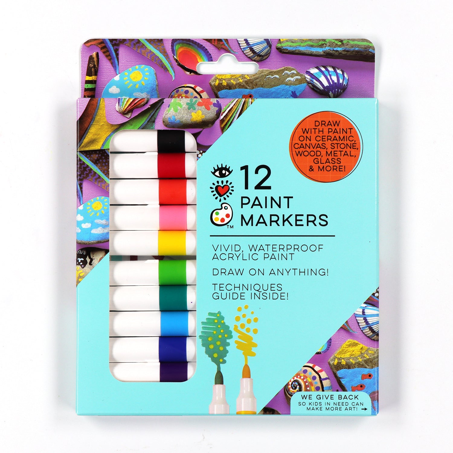 iHeart Art 12 Thick & Thin Markers, Chisel & Fine Tip