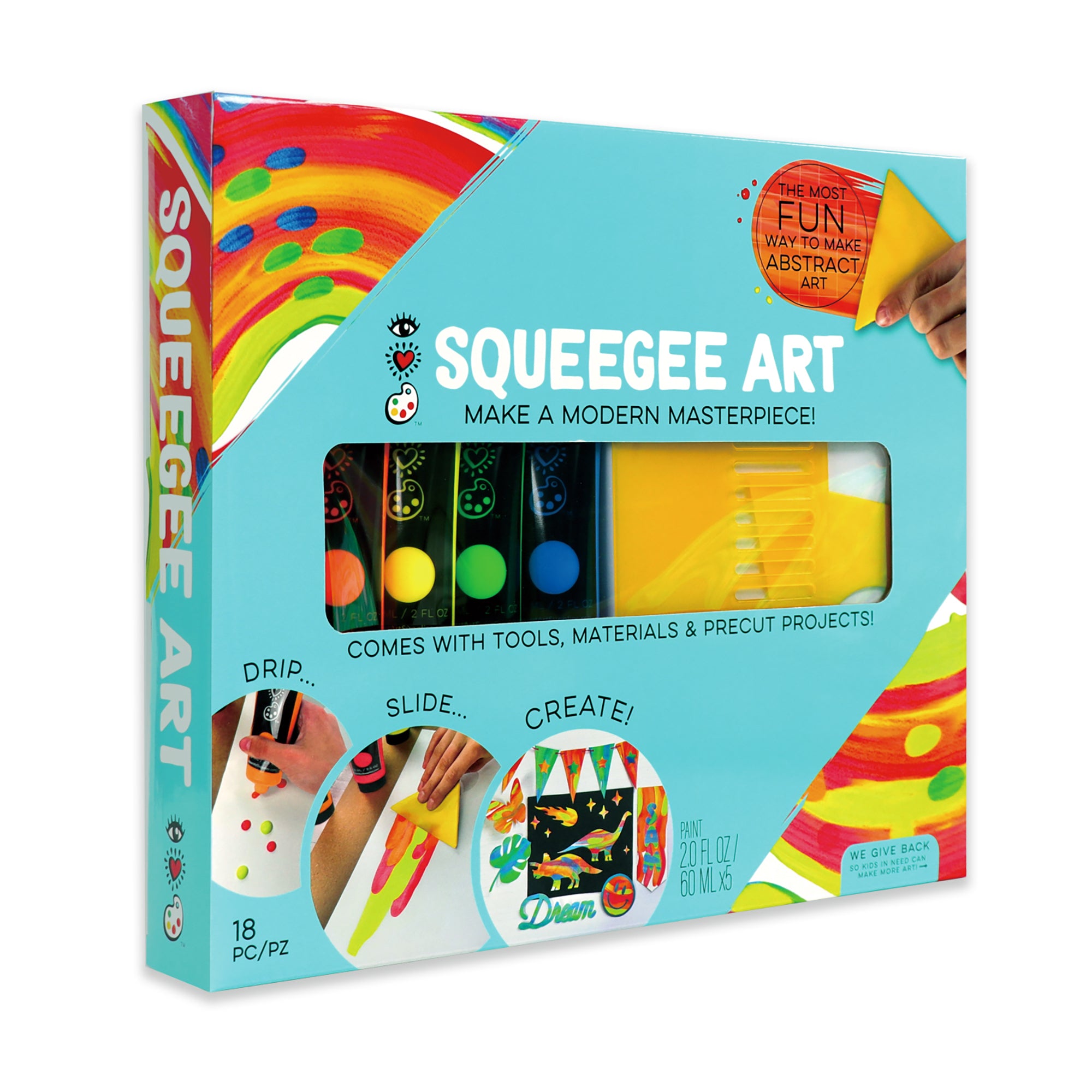 Bright Stripes Squeegee Art Kit