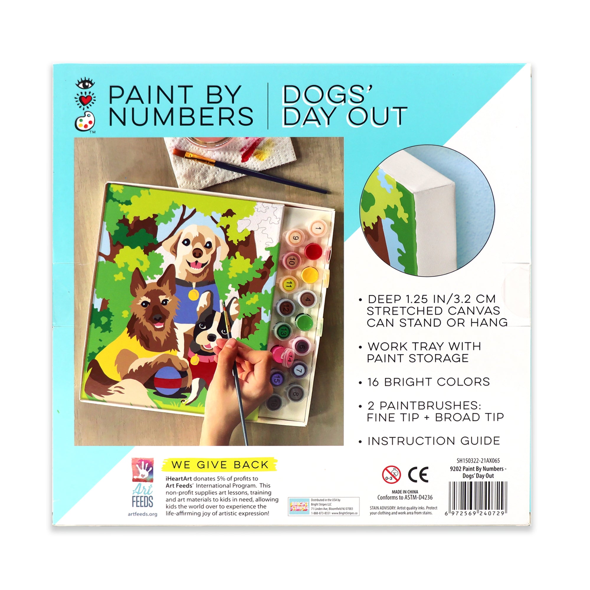  Bright Stripes iHeartArt Paint by Numbers for Kids