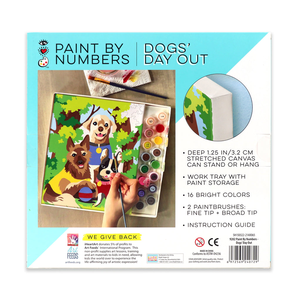 Paint by number kids canvas kit (dog Picture)