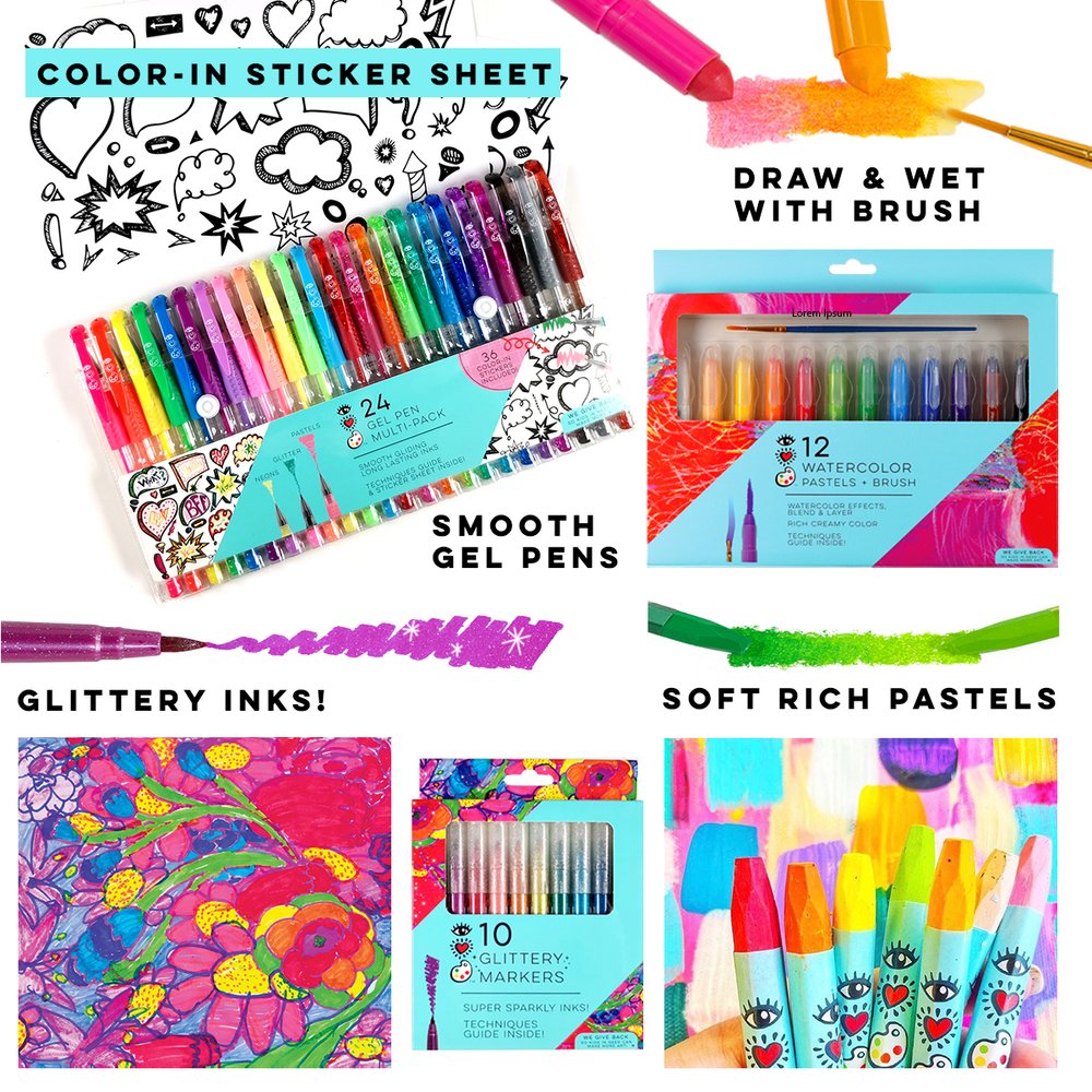 iHeartArt I Heart Drawing Art Supply Bundle