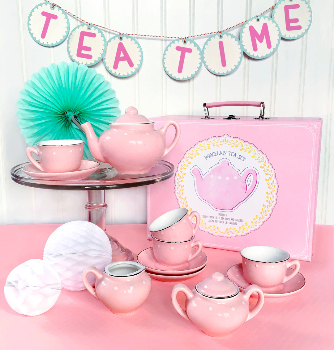 Porcelain Tea Set Pink