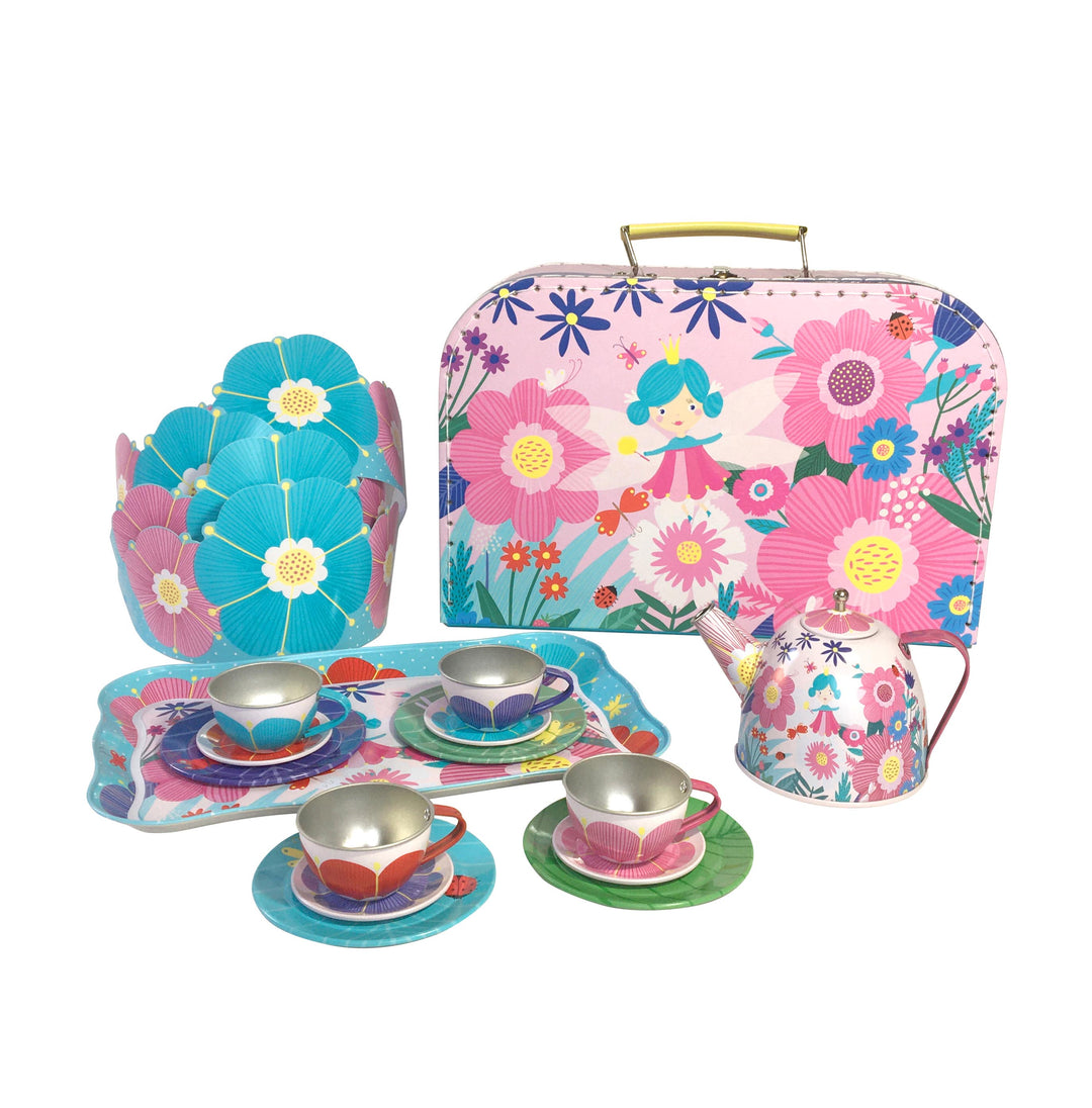 Flower Fairy  Tin Tea Set