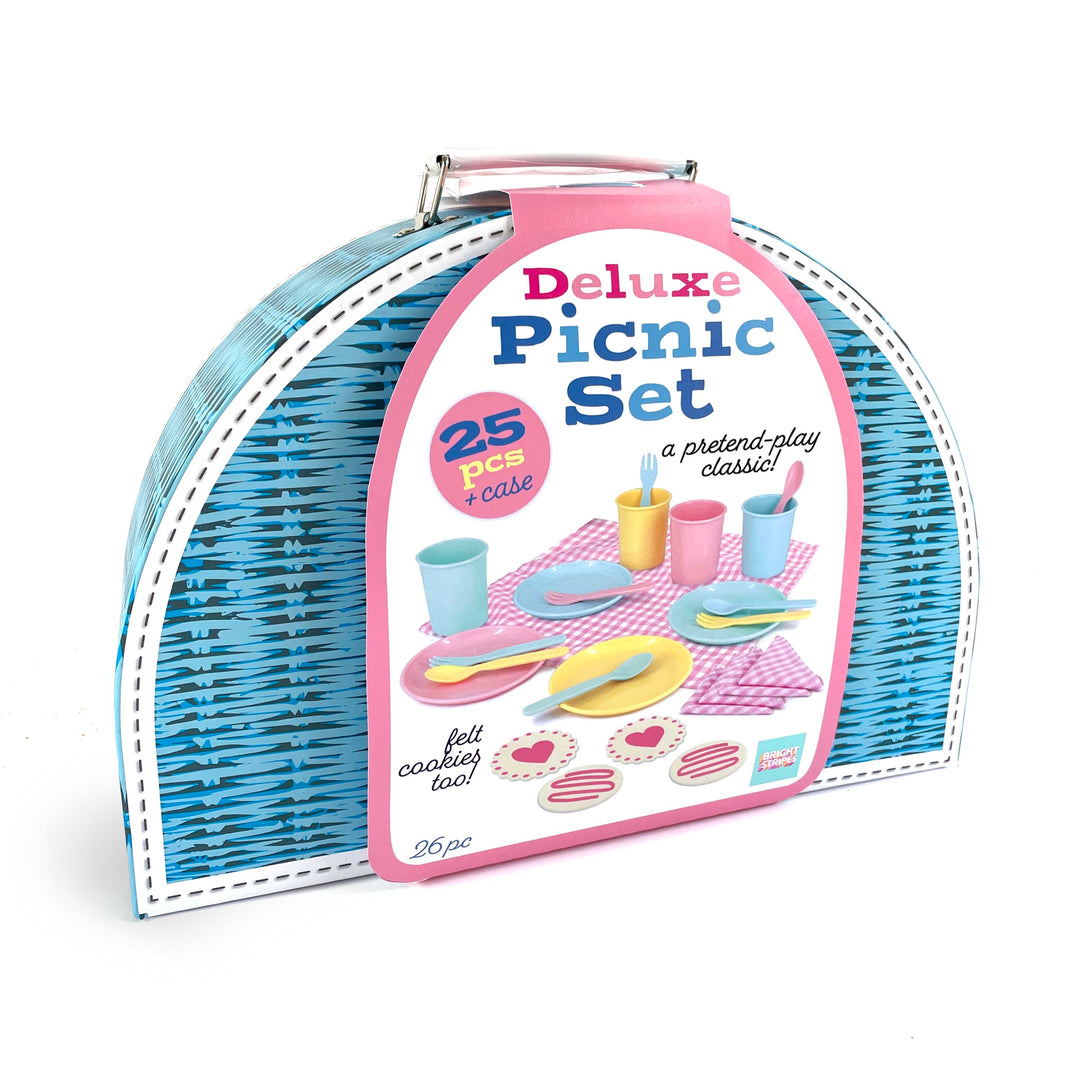 Deluxe Picnic Set 25 Pieces in Carry Case- Pastel