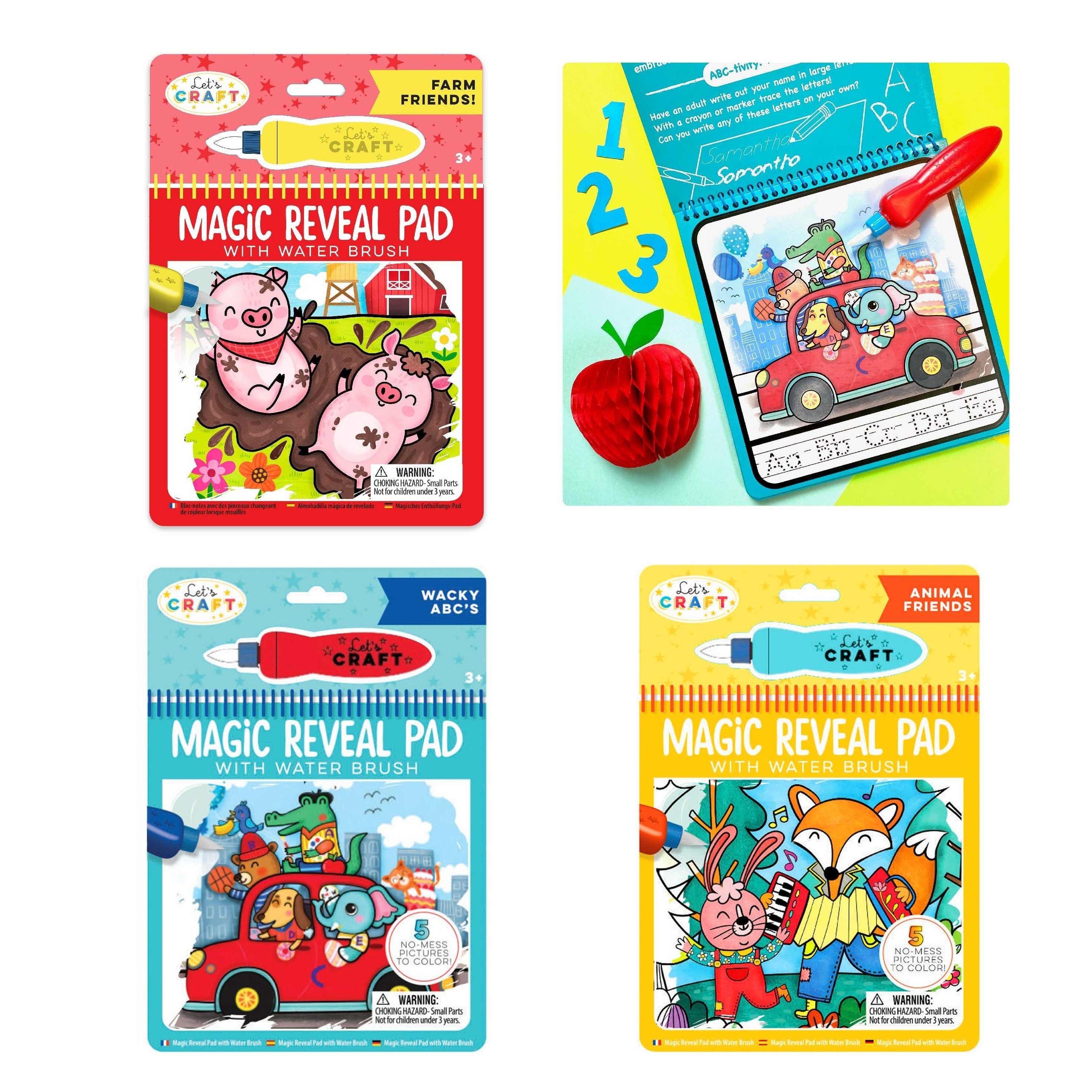 Magic Water Reveal Pads Farm, ABCs, Animals – brightstripes