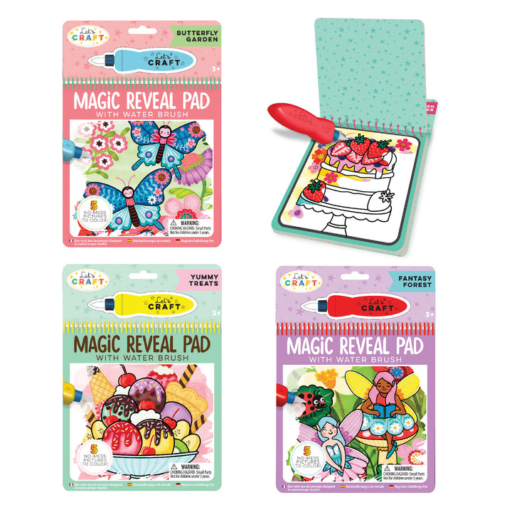 Magic Water Reveal Pads Butterfiles, Sweets & Fairies